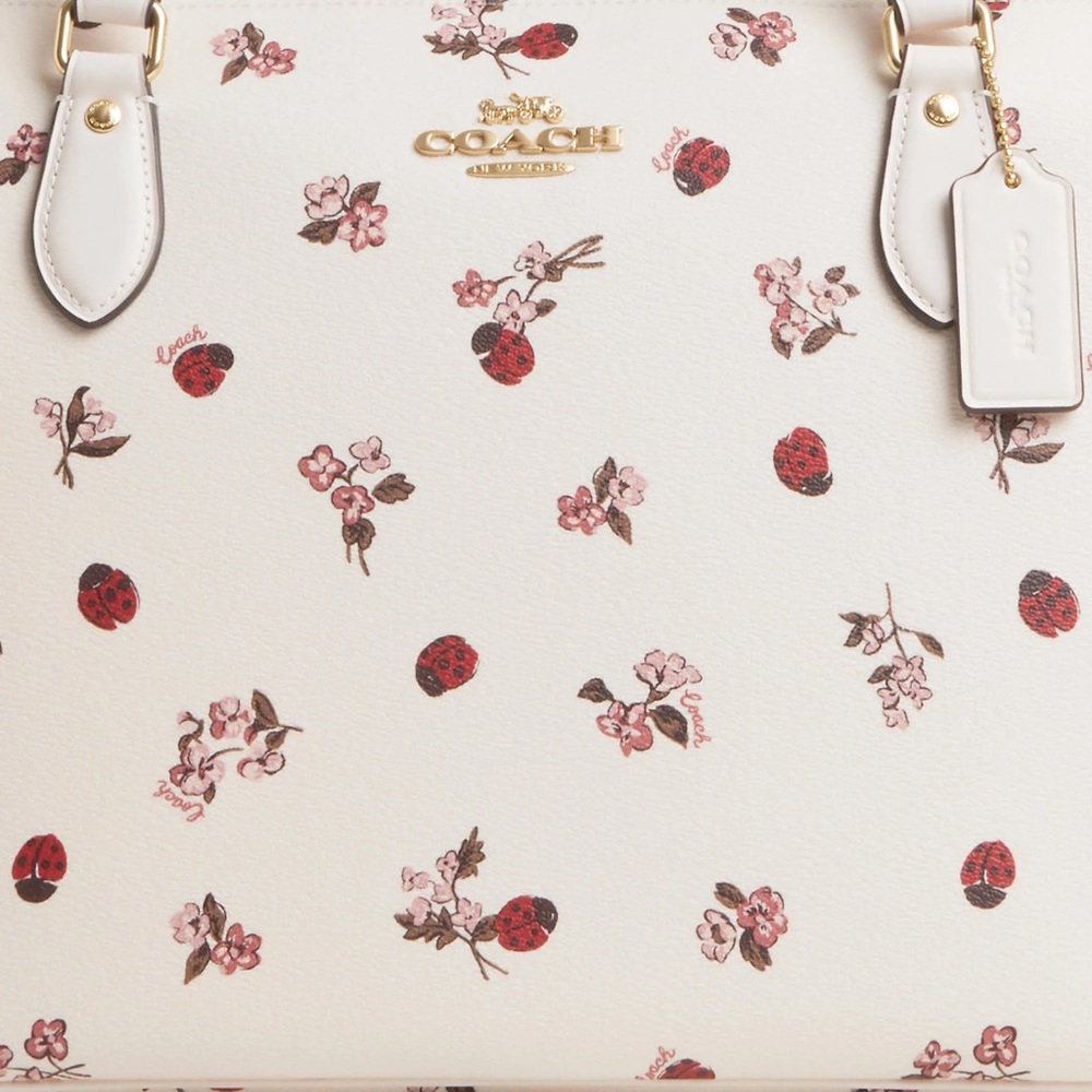 Coach Ladybug Floral Tote Bag (EUC) w/ Tags - Picture 5 of 8